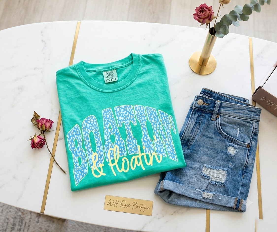 Boatin and floating tee-shirt