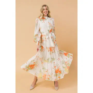 A Woven Printed Maxi Dress